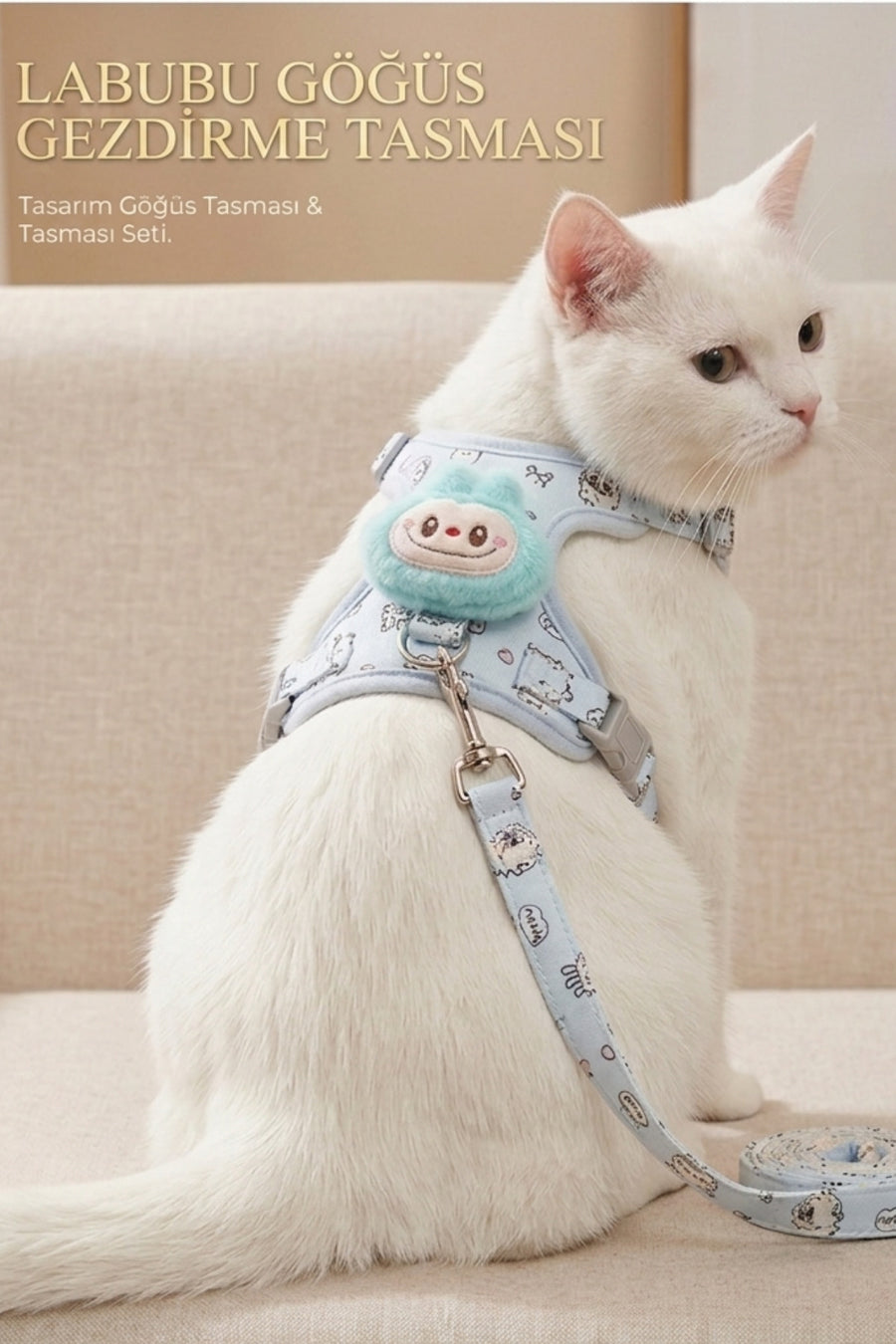 ego home Kaçış Önleyici Küçük ve Orta Irk Kedi Köpek Göğüs Tasması Yumuşak,Nefes Alabilir, Dayanıklı