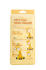 M&H 8 Adet Mini Islak Mendil - Çanta ve Cep Boyu Pratik Islak Havlu