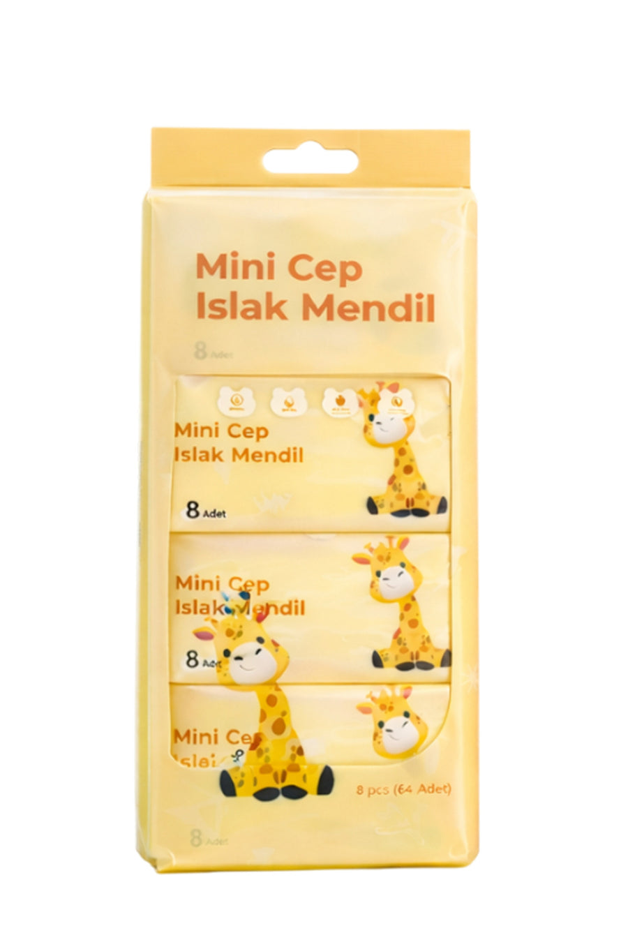 M&H 8 Adet Mini Islak Mendil - Çanta ve Cep Boyu Pratik Islak Havlu