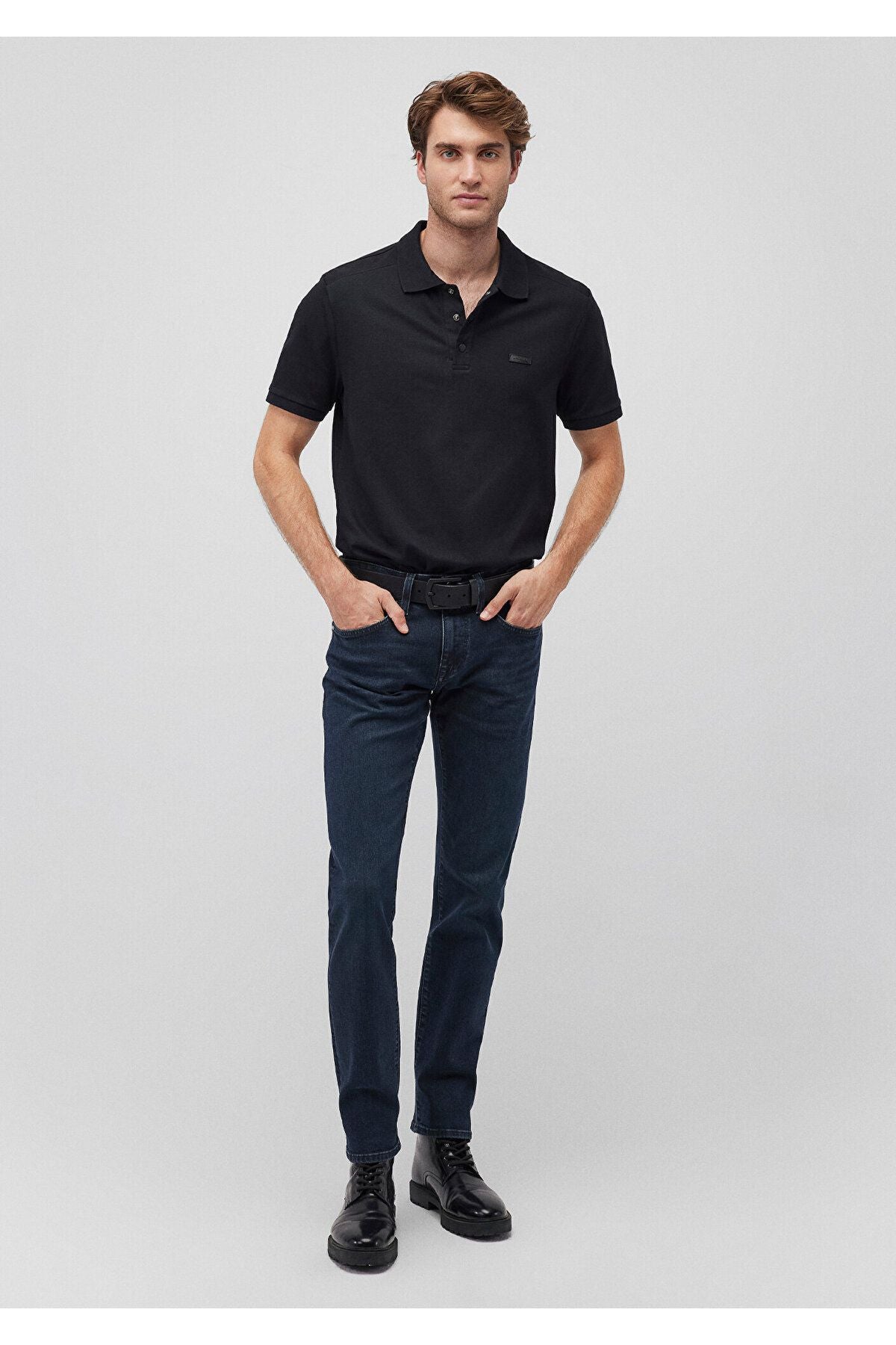 Jake Lux Black Puslu Vintage Koyu Mavi Jean Pantolon 0042287868