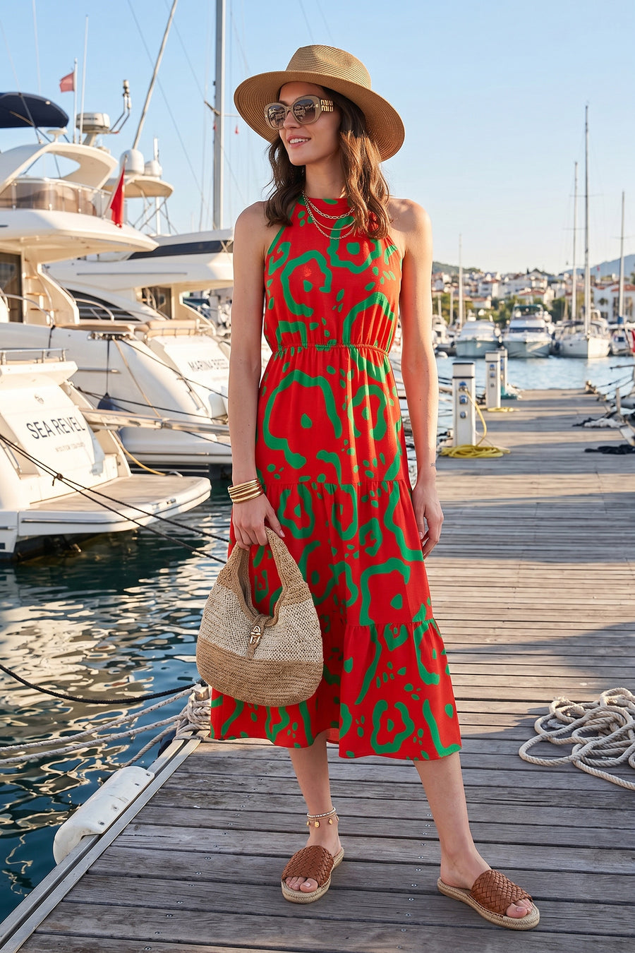 SD LUXURY Elbise ELBİSE 6784283 - Turuncu