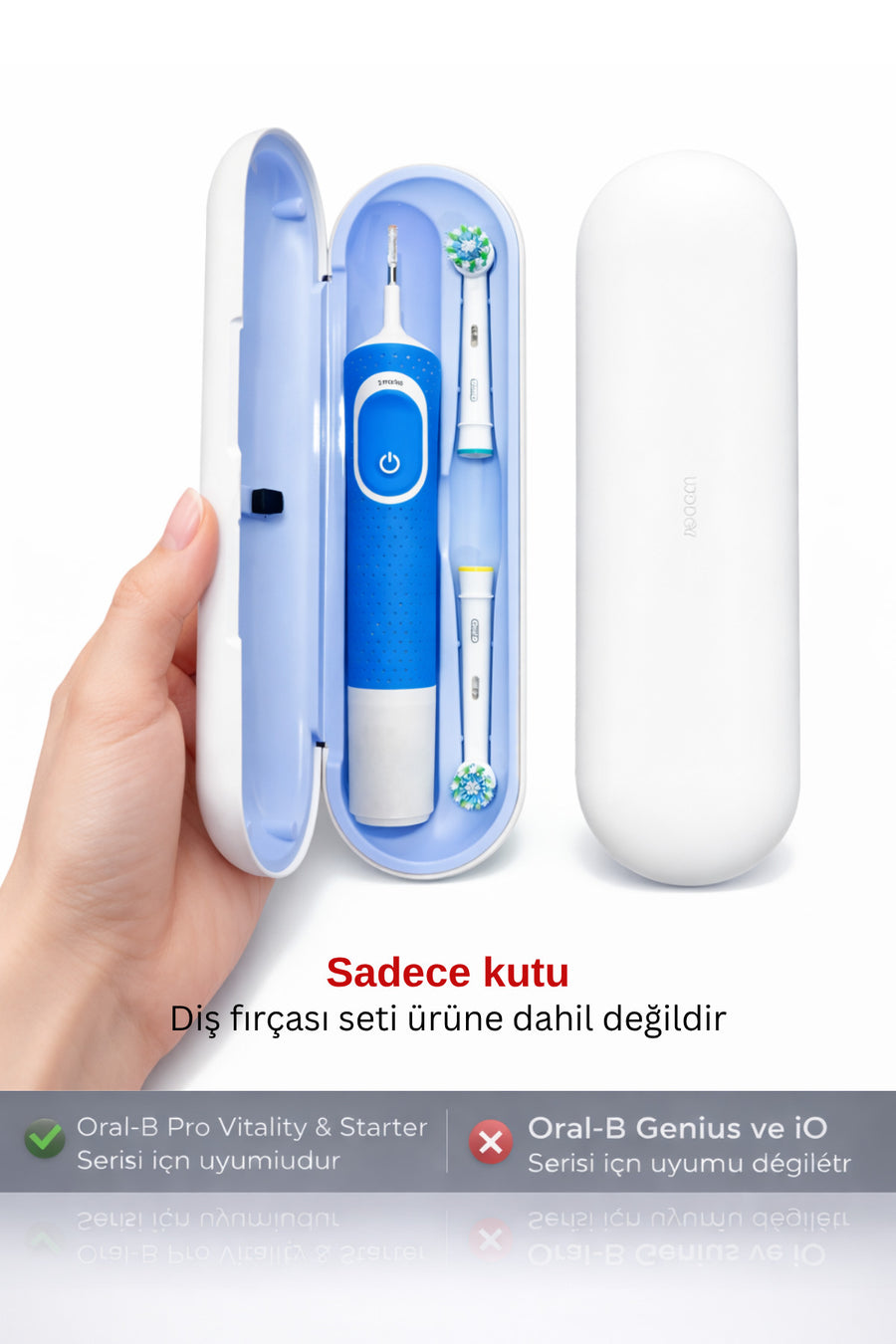Wober Oral-b Şarjlı Diş Fırçası Için Saklama Kabı/kutusu, Sadece Pro, Vitality Ve Starter Serisine Uyumlu!
