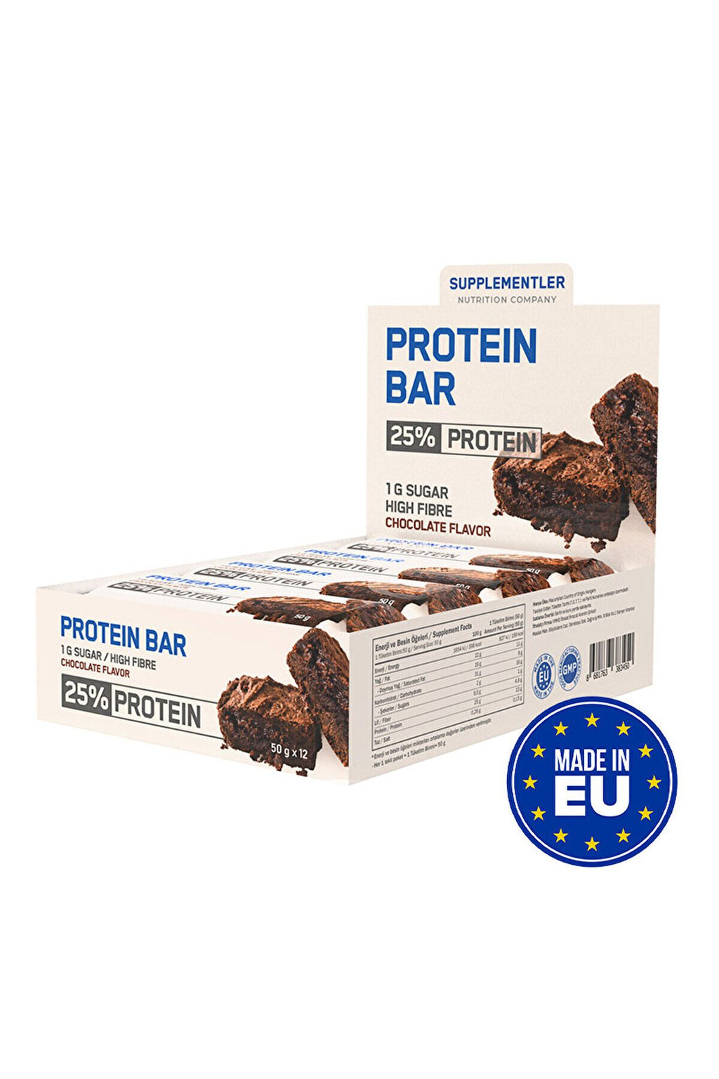 Supplementler Protein Bar 50 gr 12 Adet - Çikolata