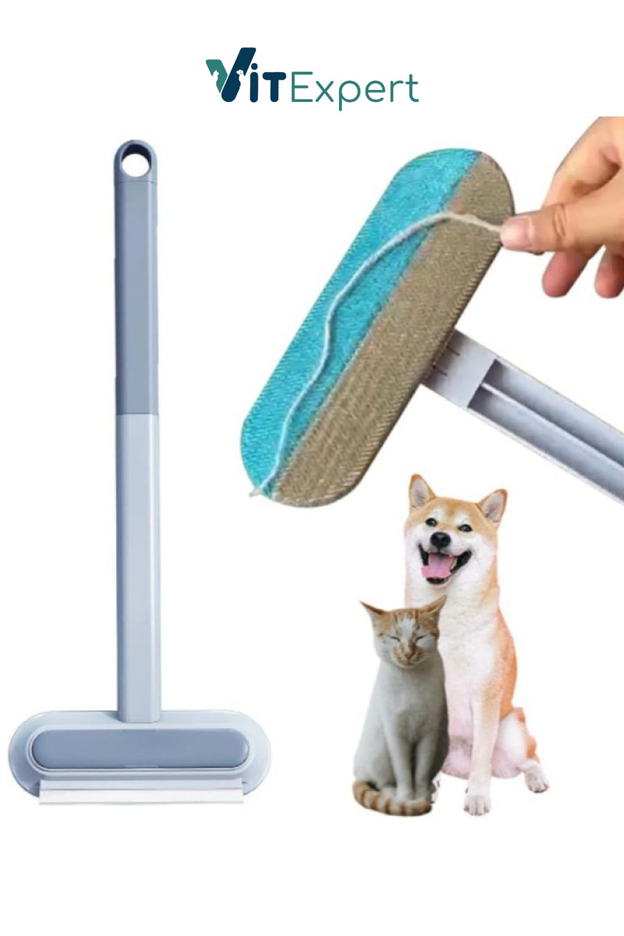 Vitexpert Yeni Nesil Çok Fonksiyonlu Kedi Köpek Tüyü Toplayıcı Koltuk Halı Kıl Tüy Alma & Temizleme Fırçası