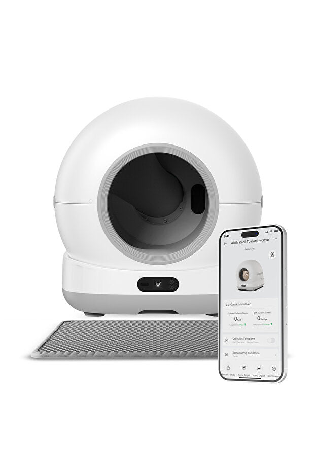 Xenon Smart Otomatik Kedi Tuvaleti (Kameralı) | 72 Lt, Mobil Kontrollü, Wifi, Akıllı Kedi Tuvaleti (X8623)
