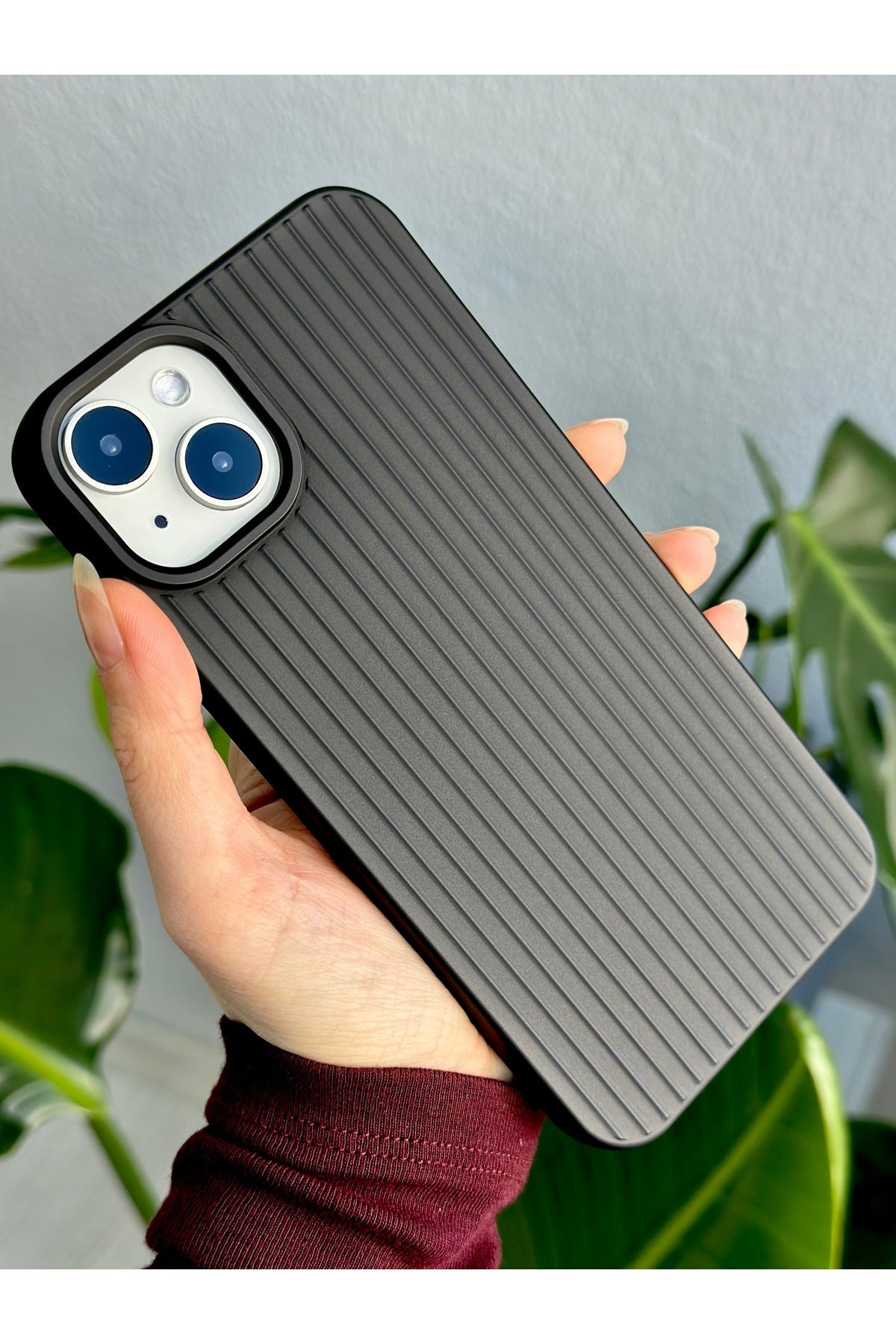 Go Aksesuar Iphone 14 Plus - 15 Plus Puantiye Kedi Tasarımlı Oyuncaklı Silikon Kılıf