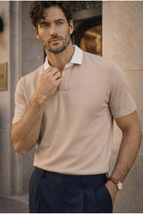 Valiberta Arthur Regular Fit Nova Pike Kumaş Polo Yaka T-Shirt - Beyaz - Füme