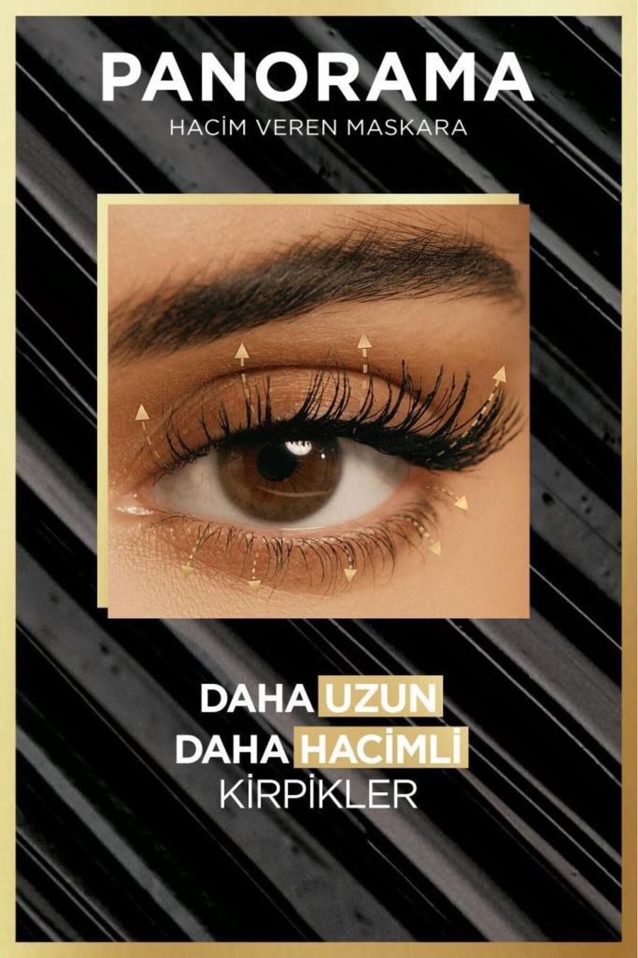 L'Oreal Paris Panorama Hacim Veren Maskara Siyah, 1.4 Kat* Daha Büyük Görünen Gözler, Panoramik Hacim - Siyah