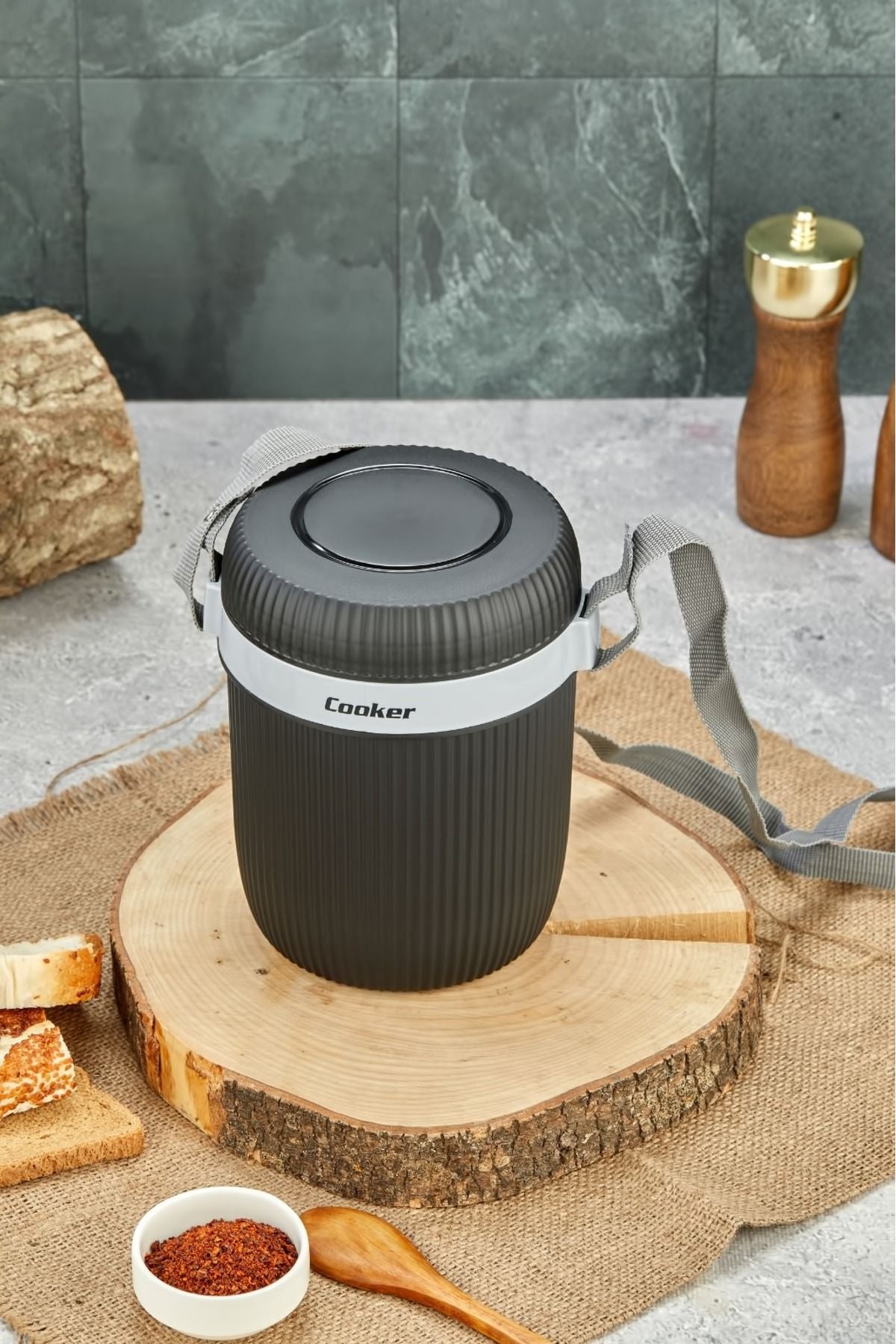 Cooker Lüx Litre Çelik Hazneli 'lü Yemek Termosu