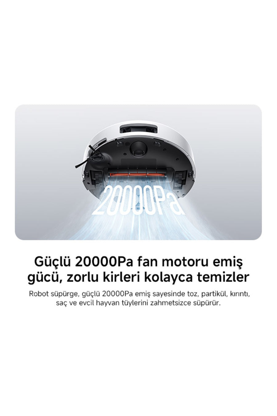 Xiaomi Robot Vacuum 5 Beyaz Akıllı Robot Süpürge 20000 Pa Emiş Gücü ( Xiaomi Türkiye Garantili)