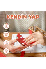 NoviHobby Düşler Çikolatası 3D Puzzle Ahşap Minyatür Maket Kiti DIY Kendin Yap Led Işıklandırmalı Maket Ev