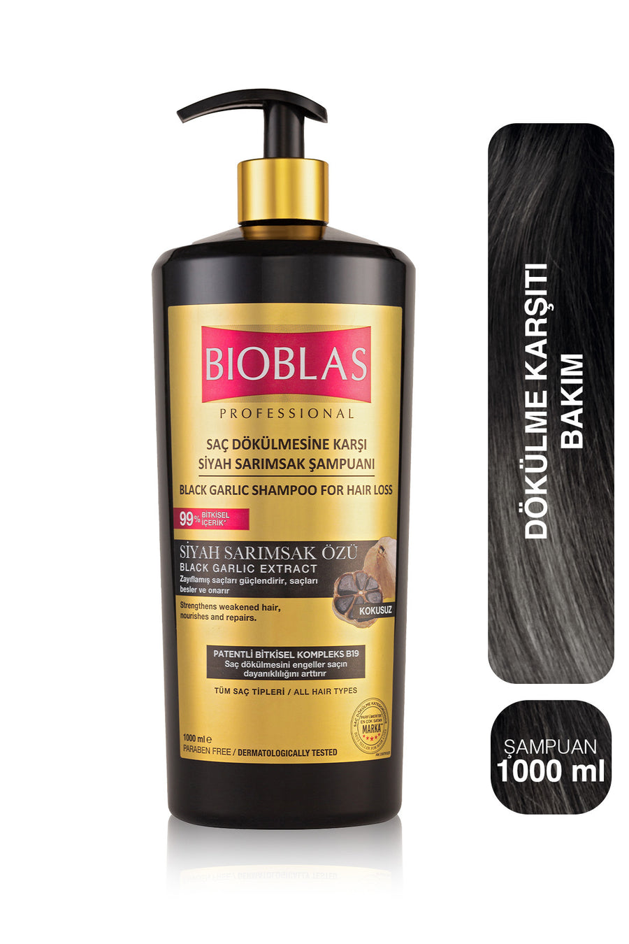 Bioblas Siyah Sarımsak Şampuanı 1000 ml Professional Saç Dökülmesine Karşı Yorumları - Siyah