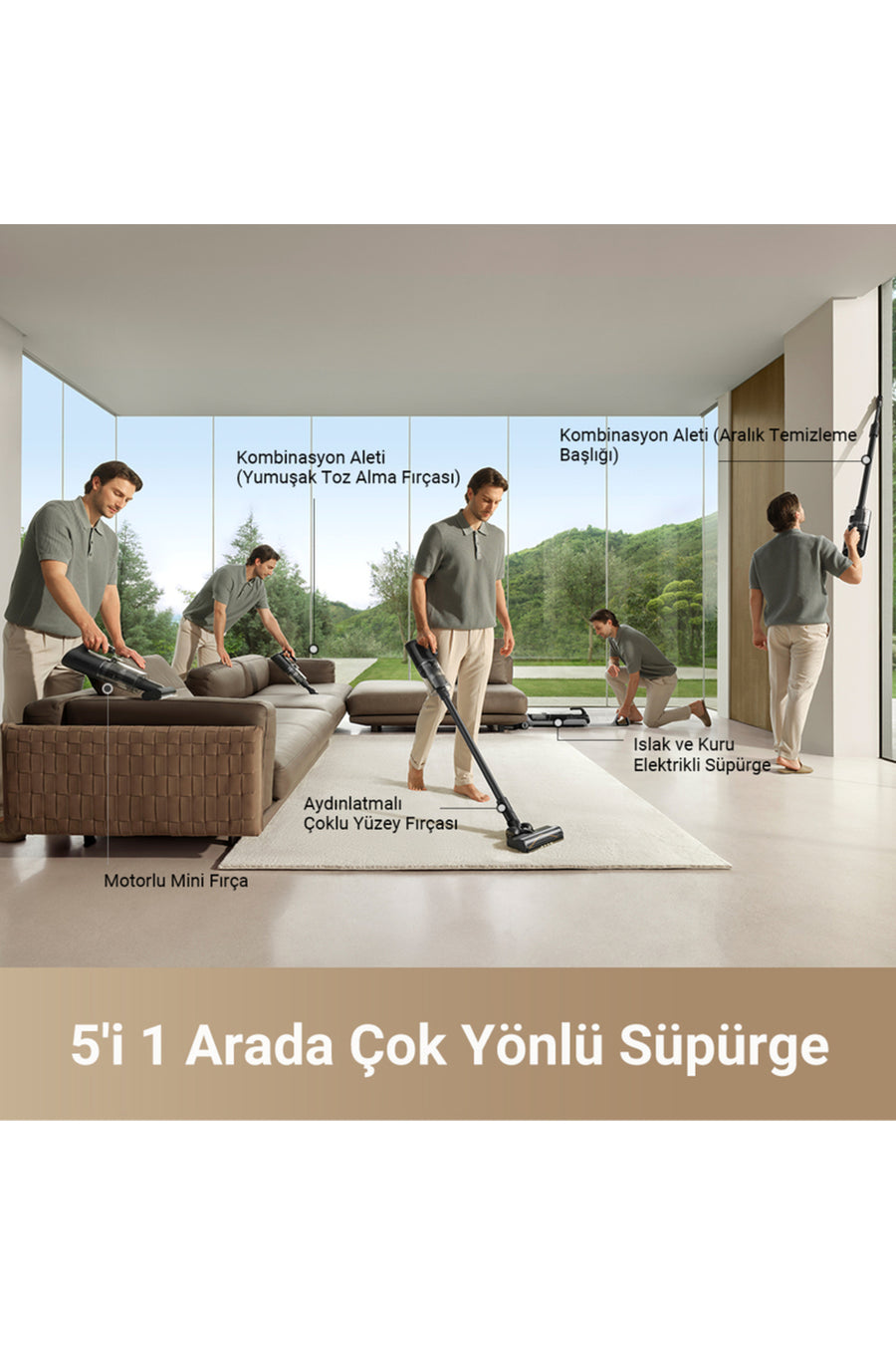 Dreame H14 Dual Akıllı Islak Kuru Süpürge, 18.000 Pa Emiş Gücü