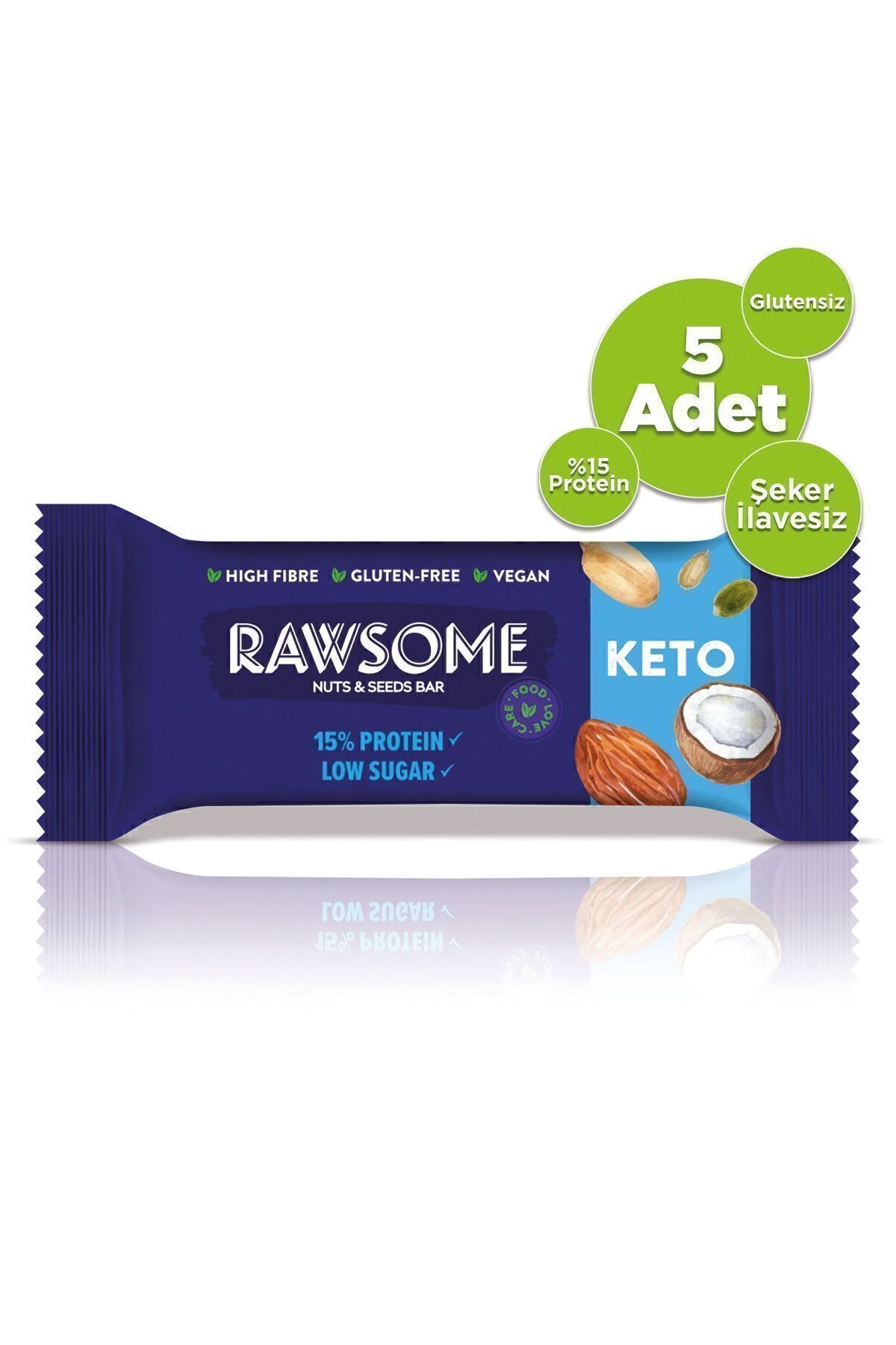 Rawsome Ketojenik Protein Bar 40g X 5 Adet