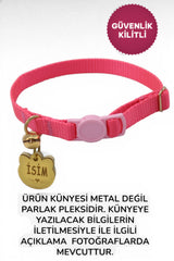 CARAMELOS İSİMLİ KEDİ TASMASI KEDİ İSİMLİK KİŞİYE ÖZEL-EKO SERİSİ