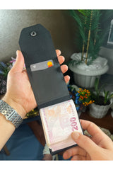LORİS POLO Viral Hakiki Deri Bol Kartlıklı Kullanışlı unisex Cüzdanı - Siyah