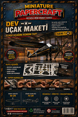 Miniature Papercraft Dev Uçak Maketi – 90 CM Kanat Açıklığı | DIY Karton Model Kit