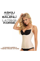 korsefabrika trend mood store ASKILI ÇELİK BALENLİ BEL DESTEKLEYİCİ İNCELTİCİ LATEKS KORSE