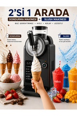 ROBO 2'si Bir arada Dondurma ve Slush (buzlaş) Makinesi Gri - Gri