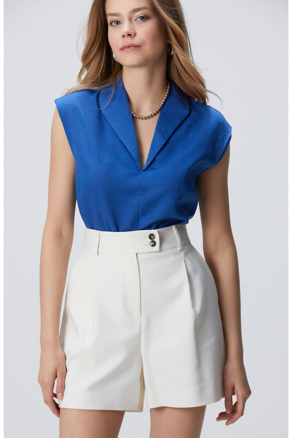 Network Saks Keten Karışımlı Bluz
