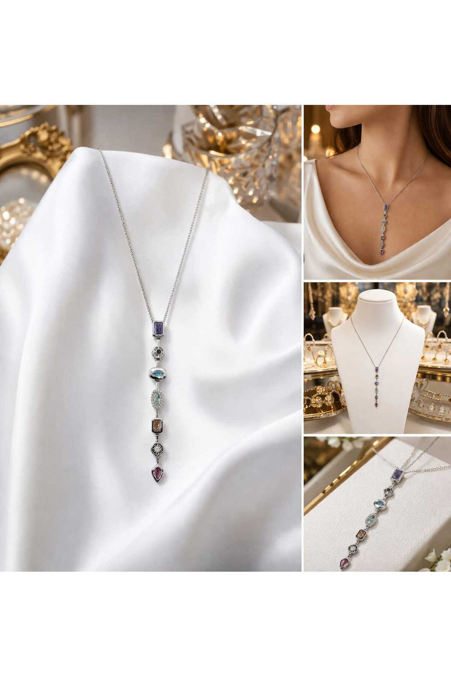 Zarifincijewellery Kristalal taşlı y kolye