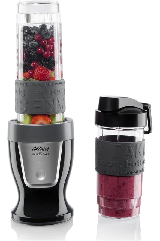 Arzum ARShake'n Take Kişisel Smoothie Blender, Siyah (W, Adet Şişe)