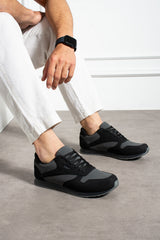 Peaker Club Peaker Sneaker Unısex Rahat Günlük Kullanıma Uygun Ergonomik Spor Ayakkabı - Siyah-Fume