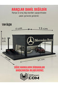 Butik 3D Baskı 1/64 Ölçekli Mercedes Showroom Tasarımlı Diorama Araç Sergileme Garajı