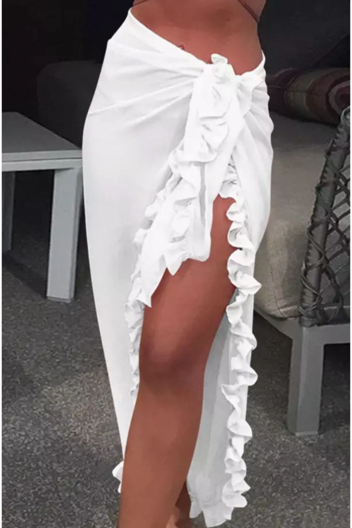 angel stayl Kadın Beyaz Pareo Varsayılan 3XL