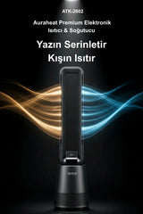 evona AuraHeat Elektronik Fanlı Isıtıcı & Soğutucu Klima, Taşınabilir,Uzaktan Kumanda, Sessiz Güç