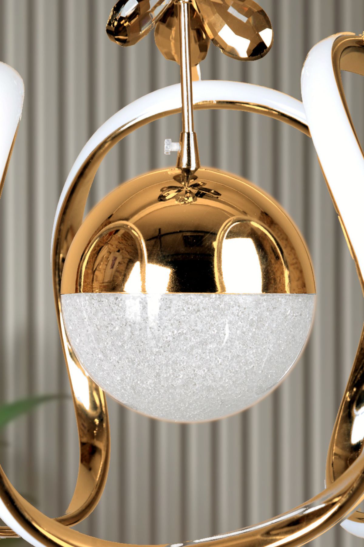 Luna Lighting Clasy Model Gold Kaplama Renk Metal Salon Mutfak Oturma Yatak Odası Modern Led Sarkıt Avize - Görsel 2