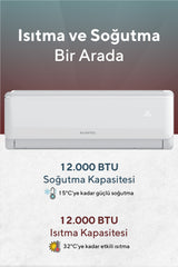 KUMTEL Sugi KMSAC-12 12.000 Btu Inverter Duvar Tipi Split Klima