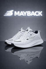 mayback Erkek Spor Günlük Yazlık Ortopedik Ayakkabı - Beyaz-Siyah