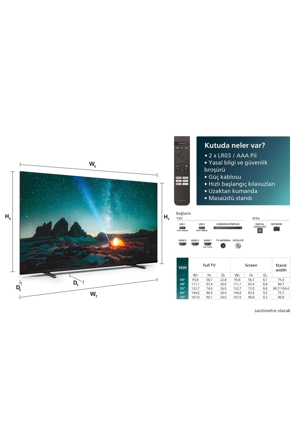 Philips PUS/" K UHD Uydu Alıcılı Smart LED TV - Görsel 2