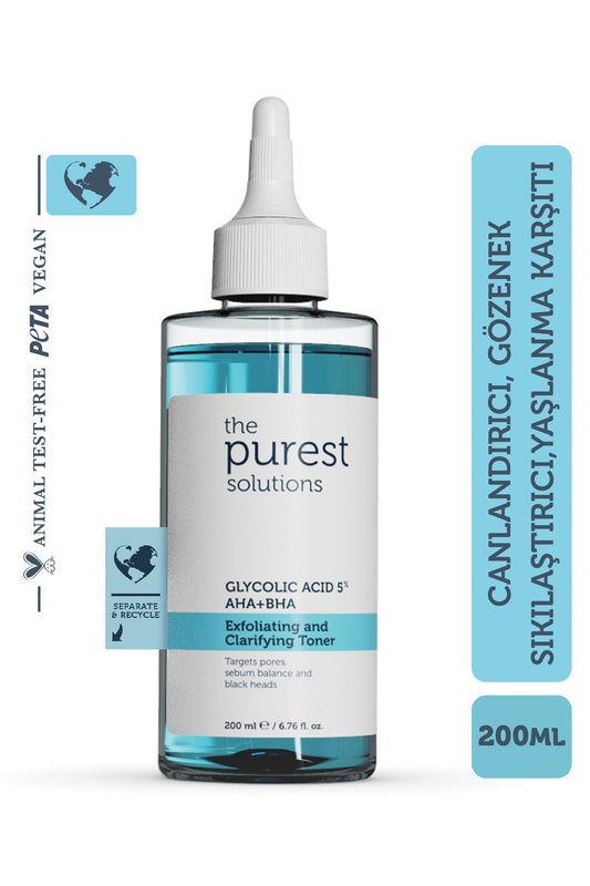 The Purest Solutions Canlandırıcı Ve Gözenek Sıkılaştırıcı Tüm Ciltler Için Glikolik Asitonik Ml