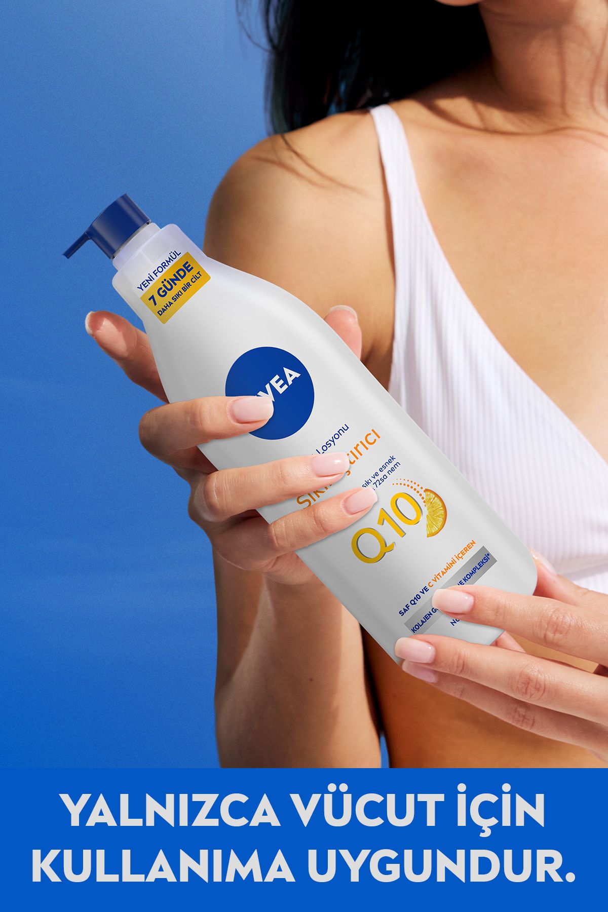 NIVEA Q10 Sıkılaştırıcı Vücut Losyonu 400ml, C Vitamini, Nemlendirici, Kolajen Tetikleyici Kompleks,X2Adet - orange 4