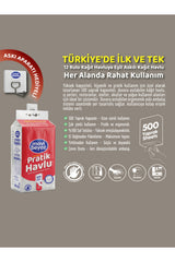 Mavi Beyaz Pratik Havlu 500 Yaprak - Yeni Nesil Çok Amaçlı El ve Yüz Havlusu (Asma Aparatı Hediyeli) - 2 Adet