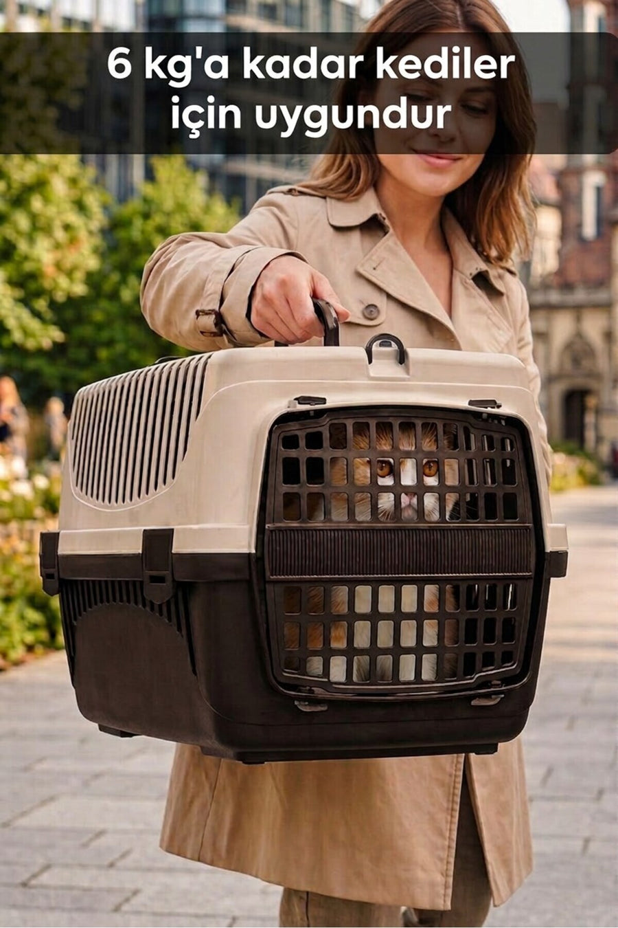 Kurtbay Şekil Comfort Kedi Köpek Evcil Hayvan Taşıma Çantası Sepeti Kafesi Orta Boy 48x32x30 cm