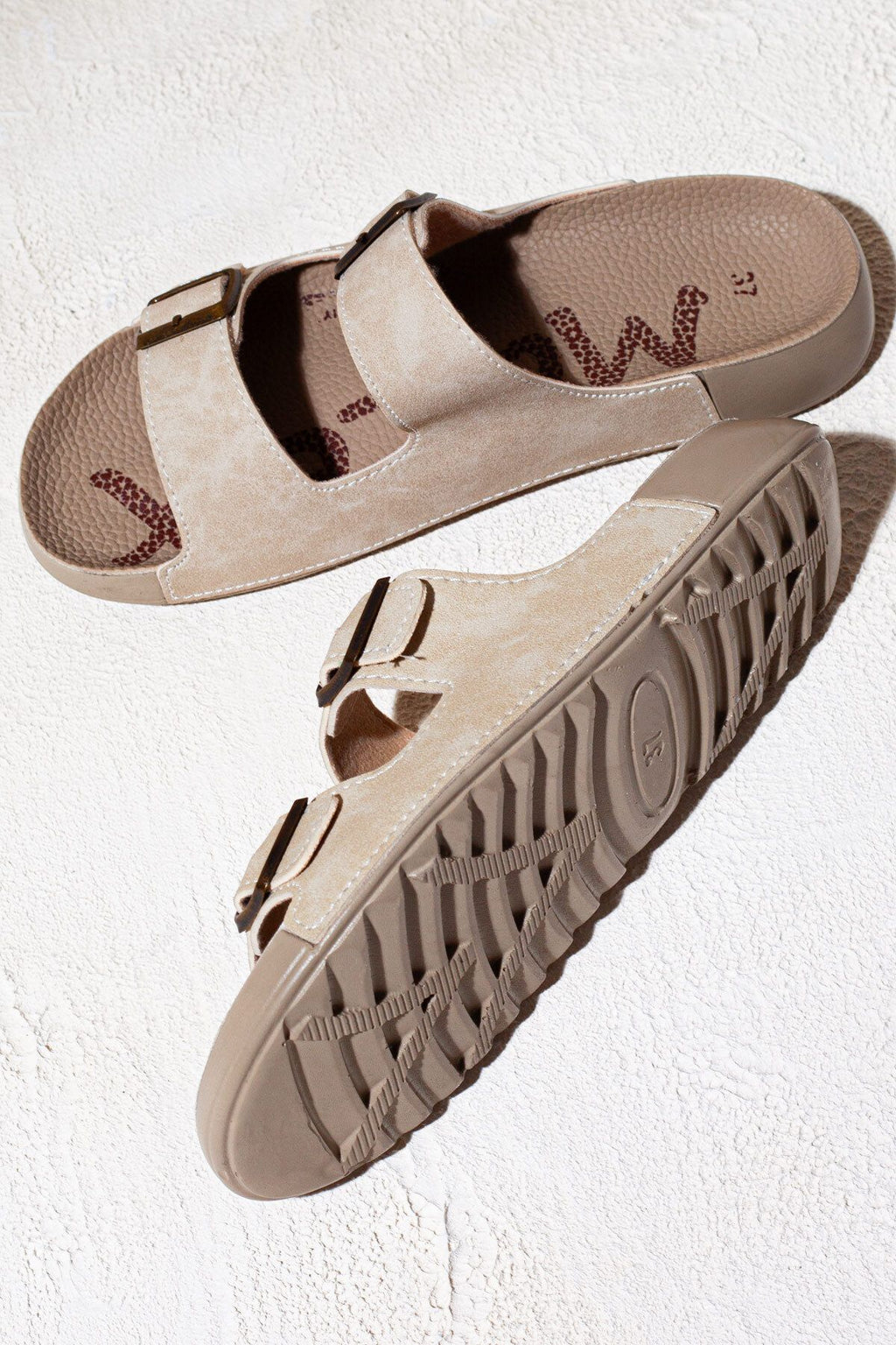 ShoesBag Çiftokalı Yumuşak Tabanlı Günlük Bej Terlik