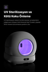Xenon Smart Otomatik Kedi Tuvaleti (Kameralı) | 72 Lt, Mobil Kontrollü, Wifi, Akıllı Kedi Tuvaleti (X8623)