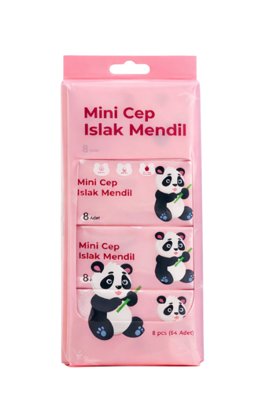M&H 8 Adet Mini Islak Mendil - Çanta ve Cep Boyu Pratik Islak Havlu