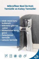 Pella 3'lü ithal Mutfak Bezi (MİKROFİBER) , Gri (40 CM X 40 CM)