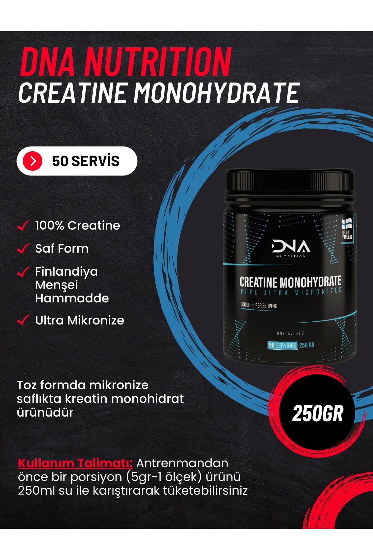 Dna Nutrition Creatine Monohydrate 250gr
