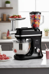 Sinbo SMX-2772 Çok Amaçlı 3ın1 Mutfak Şefi Hamur Yoğurma Kıyma Makinesi Sürahi Blender 1200w - Siyah