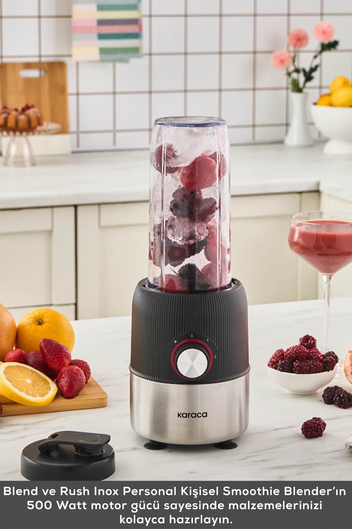 Karaca Blend & Rush Inox Personal Kişisel Smoothie Blender Black - Görsel 3
