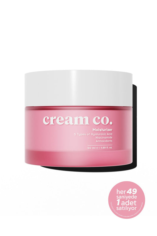 Cream Co. Moisturizer | Su Bazlı Nemlendirici Yüz Kremi Ciltonu Eşitleyici Aydınlatıcı | Tüm Ciltipleri