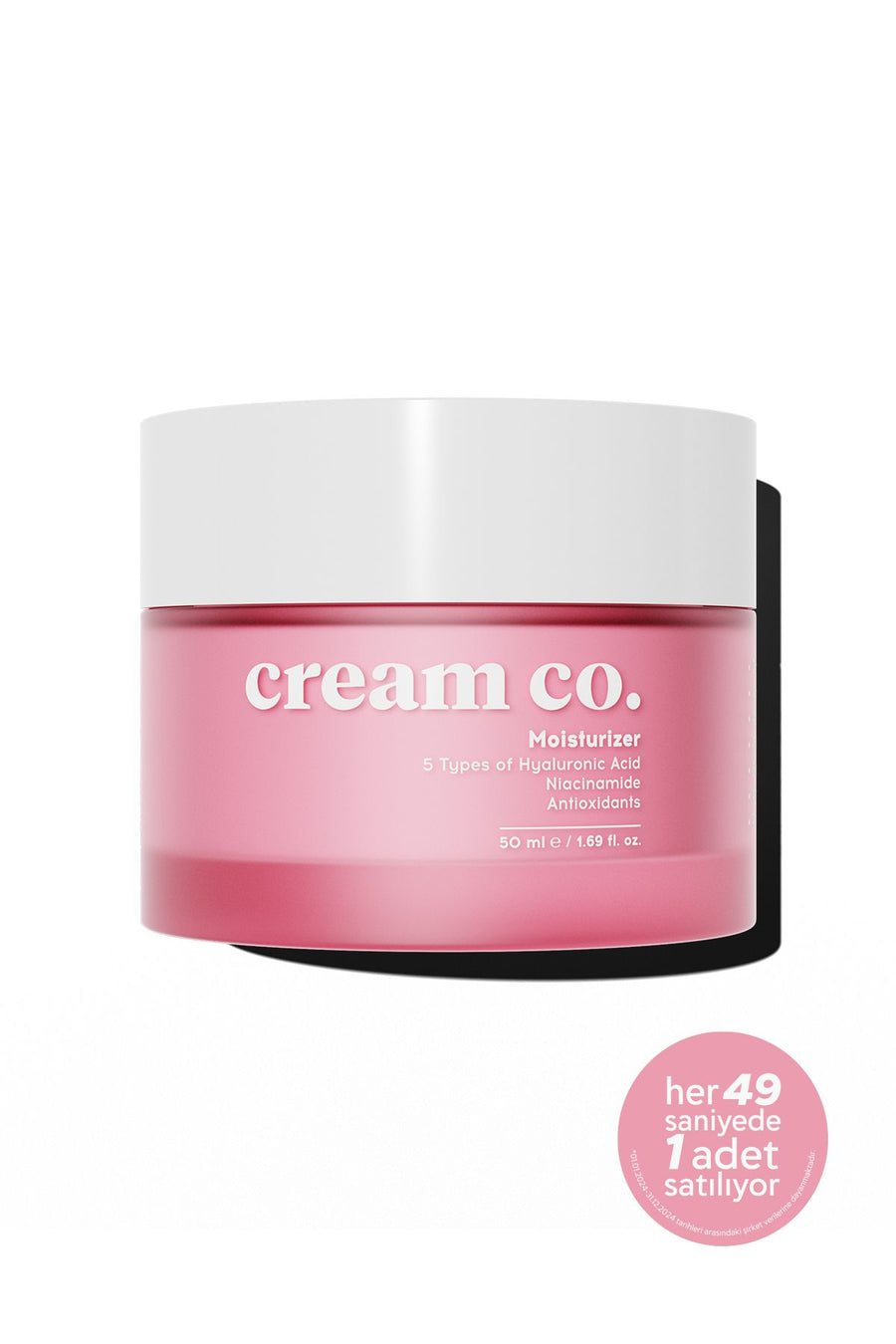 Cream Co. Moisturizer | Su Bazlı Nemlendirici Yüz Kremi Ciltonu Eşitleyici Aydınlatıcı | Tüm Ciltipleri