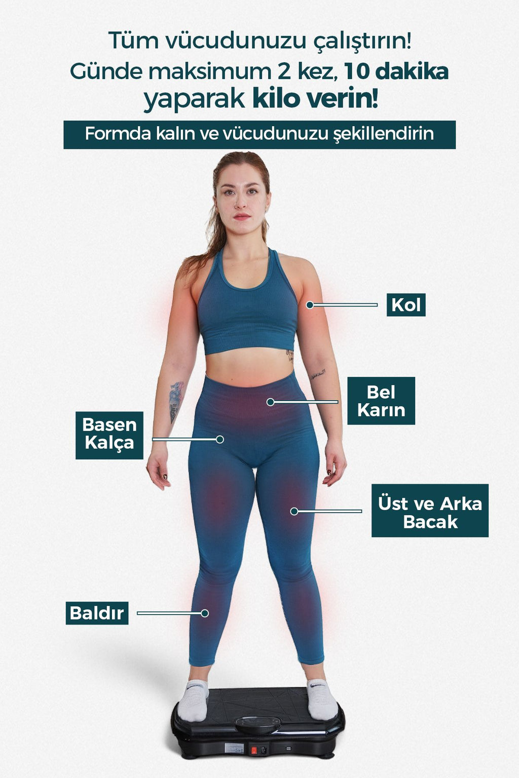 TeknoGerman Classic Model Yüksek Titreşimli Zayıflama, Egzersiz Ve Spor Cihazı - Kondisyon Ve Spor Aleti