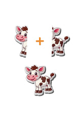 minkino 2'li Magnet Puzzle Seti | 1 Alana 1 Bedava | Hayvanları Tanıyorum-Meyveleri Tanıyorum