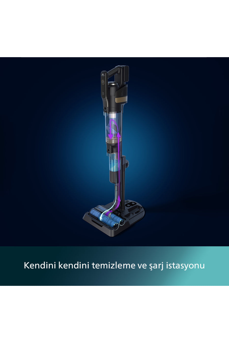 Philips 9000 Serisi AquaTrio Islak&Kuru Süpürge, Otomatik Temizleme, AquaSpin, PowerCyclone Aqua, XW9463/11 - Siyah